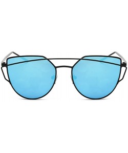 Wayfarer New Popular Frame Women Sunglasses Free-spirited Young Eyewear Kits Lens 53mm - Black/Blue - C412DAQ1YCJ $13.38