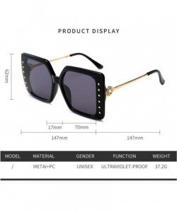 Sport Fashion Sunglasses Lady Diamond Large Box Sun Mirror - 5 - C9190OLUWX2 $24.23