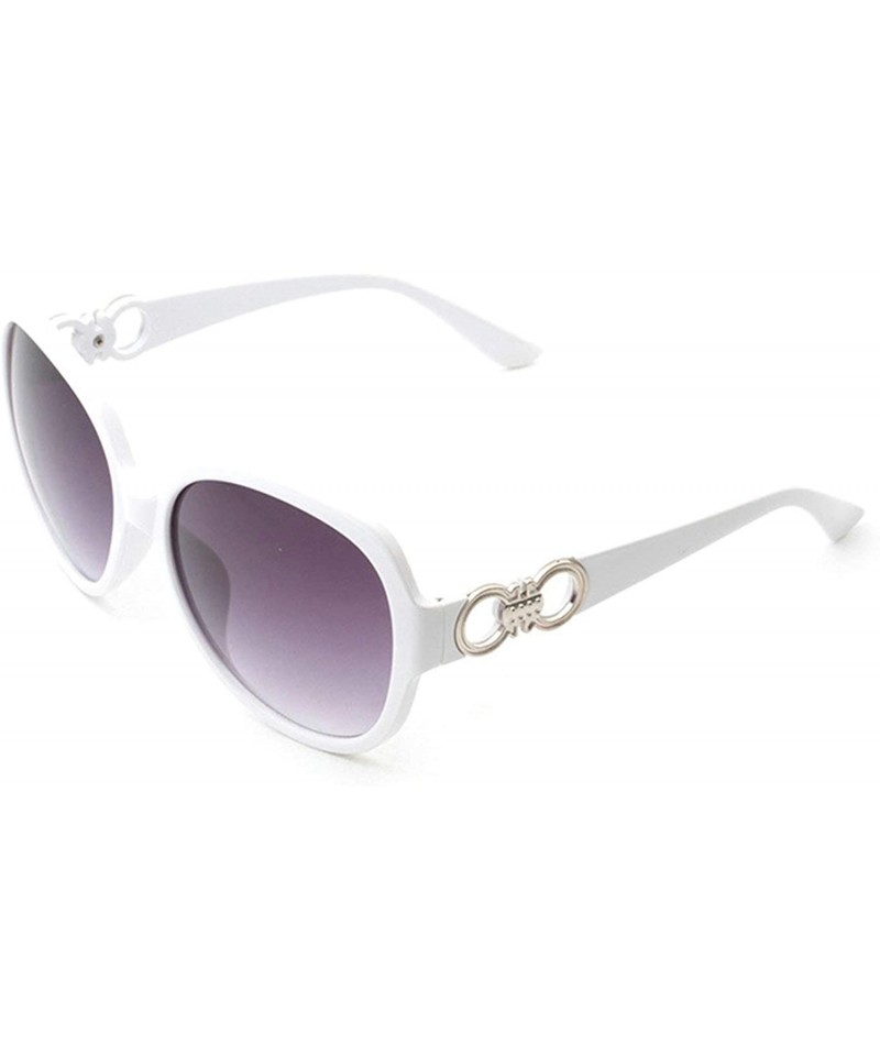 Sport Vintage style Round Sunglasses for Women PC Resin UV 400 Protection Sunglasses - White - CV18SAS4N9G $13.15