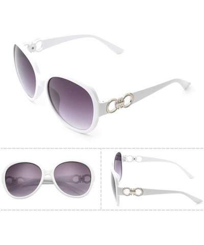 Sport Vintage style Round Sunglasses for Women PC Resin UV 400 Protection Sunglasses - White - CV18SAS4N9G $13.15