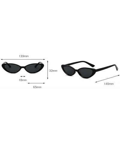 Round retro small round frame female cat glasses fashion luxury brand designer men's sunglasses - White - CU1938CIG6R $9.74