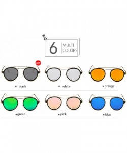 Round Rhythm Retro Sunglasses Drive Polarized Glasses Men Steampunk098 Sunglasses - White - CY18Z6CDGYI $24.77
