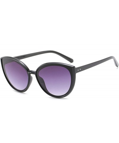 Oval Vintage Sunglasses for Men or Women PC AC UV 400 Protection Sunglasses - Black Gray a - C418SZUD95H $15.43