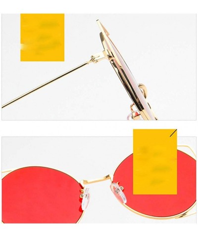 Wrap Round Sunglasses Hollow Sunglasses Personality Sunglasses Sunglasses for Women - Red - CH18TM68GNE $9.50