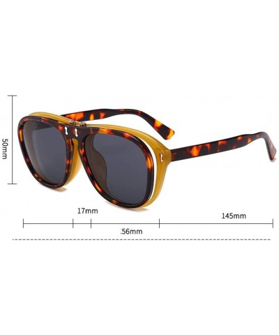 Sport Sunglasses Double Clamshell Men and Women Visor Mirror Flat Mirror - 2 - CH190S329AT $26.49