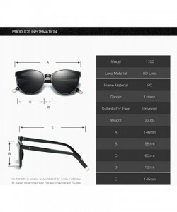 Rectangular Polarized Sunglasses Men Women Luxury Retro Sun Glasses Outdoors-Cat Eye Frame - D - CR190EE2095 $34.85