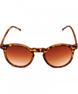 Round Sunglasses in Tort Frames Round - Classic Oxford Style Tortoise Shell Animal Print Men's Women's - CN18345C364 $29.54