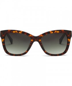 Wayfarer Eyewear Unisex Acetate Designer Sunglasses With CR39 Lens-Brown Tortoise Frame With Green Lens - CX180OTRY58 $12.70