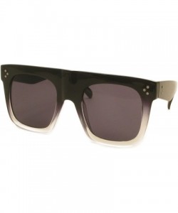 Oversized Womens Large Oversized Fashion Horn Rimmed Tilda Mirror Lens Sunglasses - Black-clear - C018E0670W0 $11.43