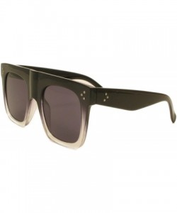 Oversized Womens Large Oversized Fashion Horn Rimmed Tilda Mirror Lens Sunglasses - Black-clear - C018E0670W0 $11.43