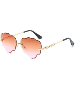 Aviator Wave Cut Edge Frameless Sunglasses Personality Love Sunglasses Women'S Fashion Glasses - C618X0CWA54 $54.35