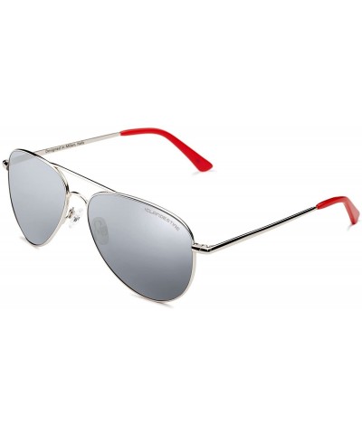 Aviator A10 - Men & Women Sunglasses - A10 Silver Red - Silver / Before $59.95 - Now 20% Off - CJ187DOG7CS $40.33