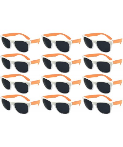 Sport I Wear Sunglasses Favors certified Lead Content - Adult-white Frame Orange Temple - CS18EE5W4I4 $22.90