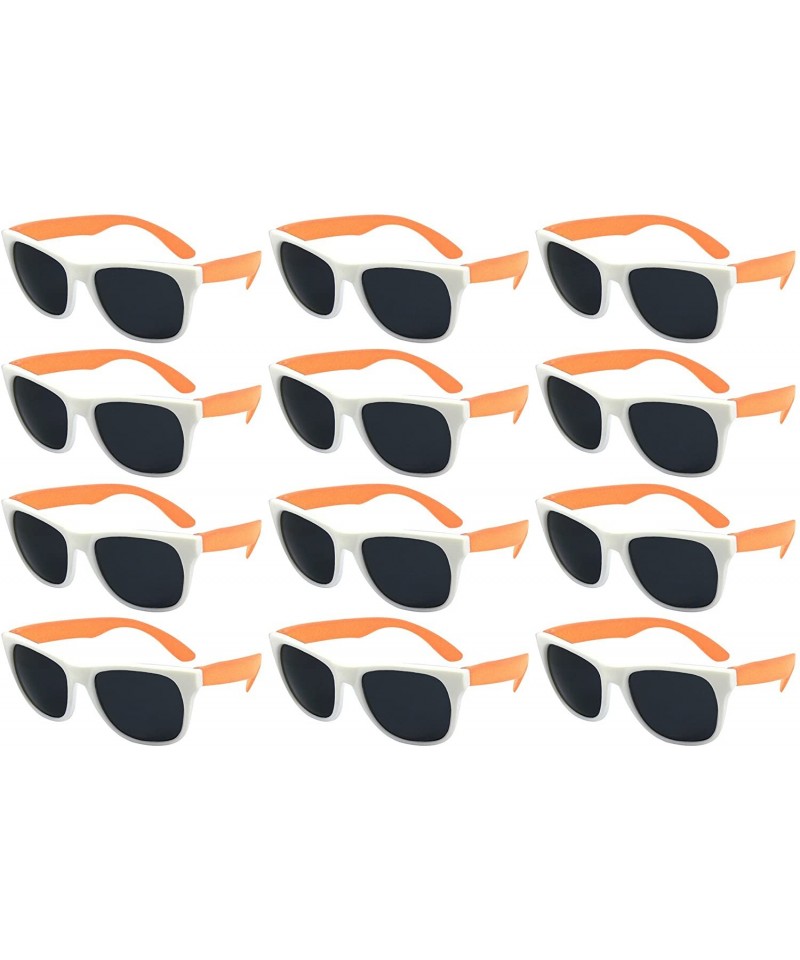 Sport I Wear Sunglasses Favors certified Lead Content - Adult-white Frame Orange Temple - CS18EE5W4I4 $10.41