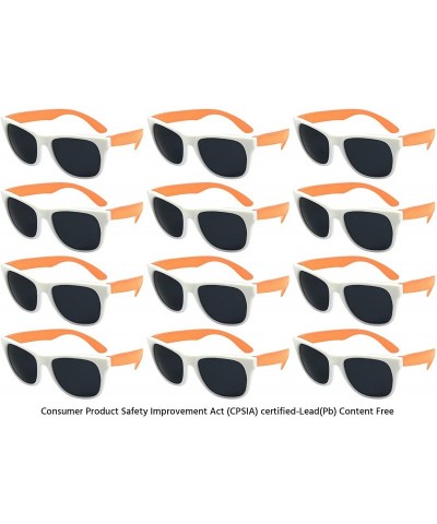 Sport I Wear Sunglasses Favors certified Lead Content - Adult-white Frame Orange Temple - CS18EE5W4I4 $10.41