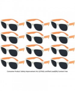 Sport I Wear Sunglasses Favors certified Lead Content - Adult-white Frame Orange Temple - CS18EE5W4I4 $10.41