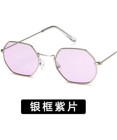 Rimless Fashion Ladies Retro Eye Classic Women Sunglasses Tinted Color Lens Small Square Frame Sun Glasses - 5 - CZ198A5O6XQ ...