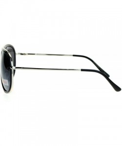 Aviator Biohazard Sunglasses Unisex Sports Round Racer Aviator Shades UV 400 - Silver Black (Black) - CT187K2YQGY $11.41