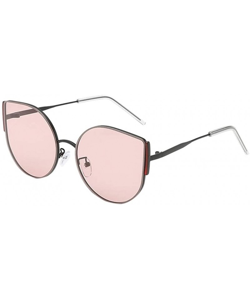 Square Sunglasses Mens Polarized Aviator - Pink - CX18TWEKR3A $10.67