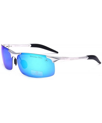 Sport Polarized Sunglasses Aluminum Magnesium Lightweight - Blue - CP190S5WK4U $24.44