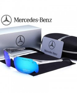 Sport Polarized Sunglasses Aluminum Magnesium Lightweight - Blue - CP190S5WK4U $24.44