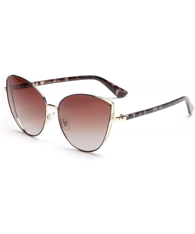 Cat Eye Women Cat Eye Fashion Sunglasses - Brown - CO18WSENONH $23.76