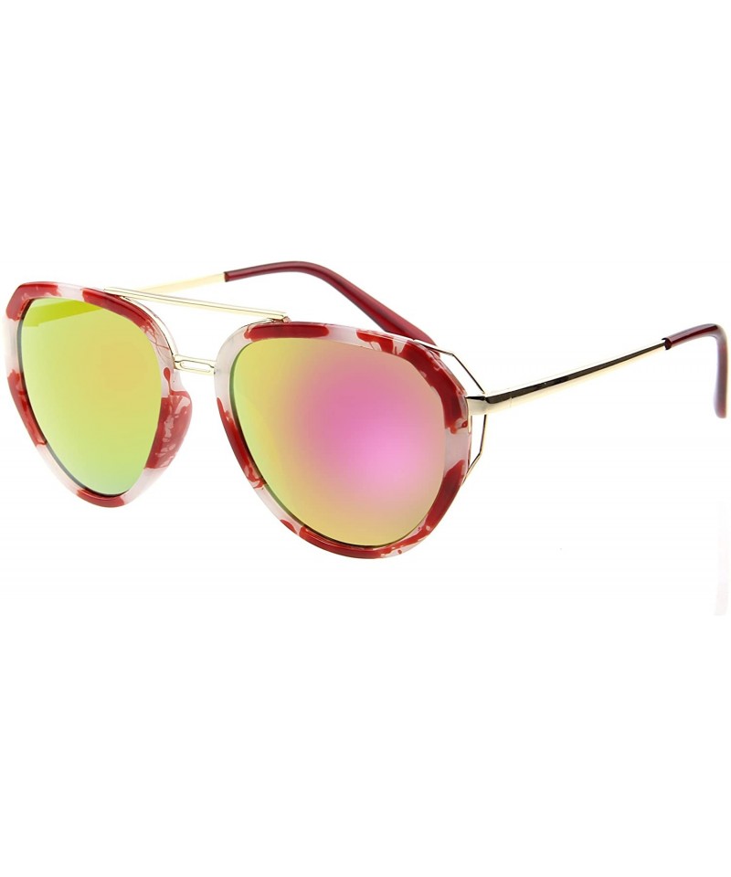 Oversized Classic Aviator oversized Sunglasses Men Women Glasses 509 - Red Tortoiseshell - CA12FNZFKPN $26.43