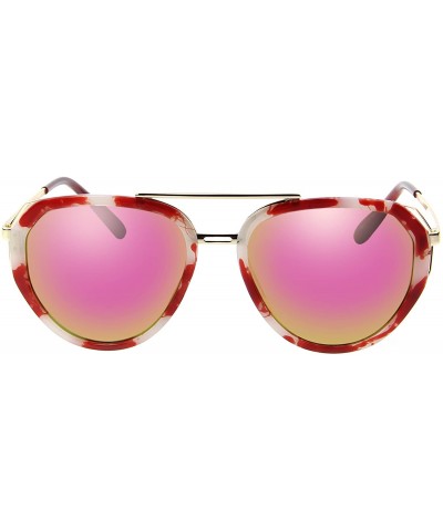 Oversized Classic Aviator oversized Sunglasses Men Women Glasses 509 - Red Tortoiseshell - CA12FNZFKPN $26.43