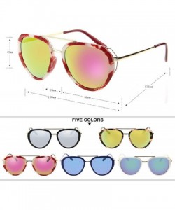 Oversized Classic Aviator oversized Sunglasses Men Women Glasses 509 - Red Tortoiseshell - CA12FNZFKPN $26.43