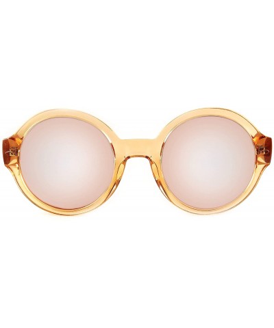 Round Women's Floripa Round Sunglasses - Salmon - C818CK2U5MS $70.61