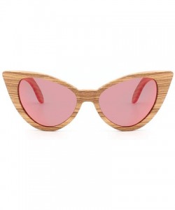 Oversized Sunglasses Solid Handmade Bamboo Wood Sunglasses For Men & Women with Polarized Lenses CH3034 - Red - CC18XAZ9D8E $...