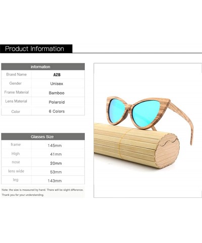 Oversized Sunglasses Solid Handmade Bamboo Wood Sunglasses For Men & Women with Polarized Lenses CH3034 - Red - CC18XAZ9D8E $...