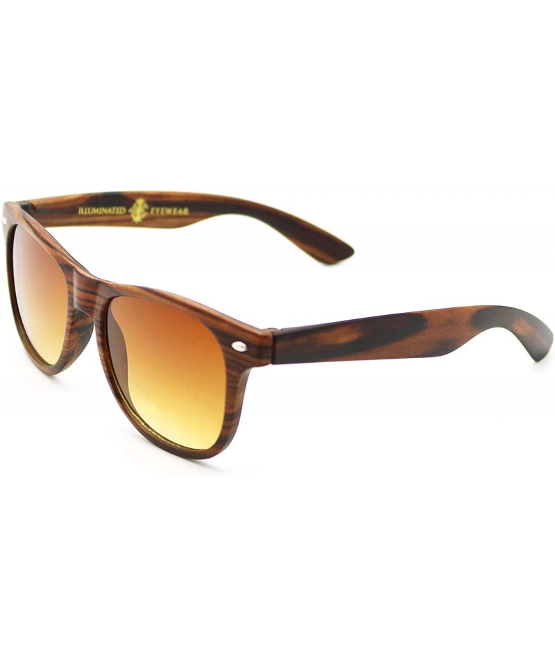 Wayfarer Faux Wood"Wanderer" Land & Seafaring Shades with Soul - Sugar Maple Pecan Brittle - CQ18LIW7YO3 $16.16