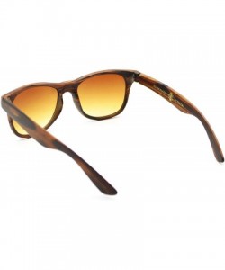 Wayfarer Faux Wood"Wanderer" Land & Seafaring Shades with Soul - Sugar Maple Pecan Brittle - CQ18LIW7YO3 $16.16