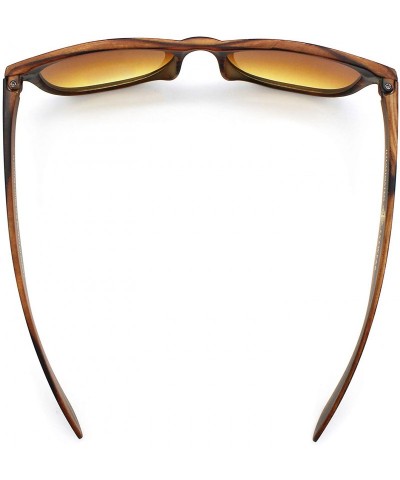 Wayfarer Faux Wood"Wanderer" Land & Seafaring Shades with Soul - Sugar Maple Pecan Brittle - CQ18LIW7YO3 $16.16