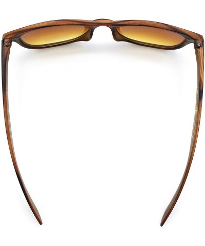 Wayfarer Faux Wood"Wanderer" Land & Seafaring Shades with Soul - Sugar Maple Pecan Brittle - CQ18LIW7YO3 $16.16