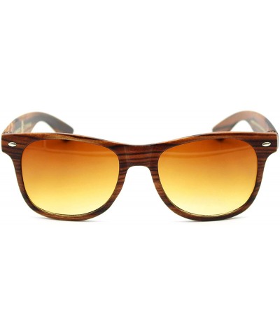 Wayfarer Faux Wood"Wanderer" Land & Seafaring Shades with Soul - Sugar Maple Pecan Brittle - CQ18LIW7YO3 $16.16