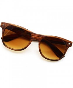 Wayfarer Faux Wood"Wanderer" Land & Seafaring Shades with Soul - Sugar Maple Pecan Brittle - CQ18LIW7YO3 $16.16