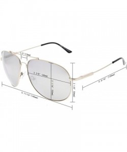 Square Large Bifocal Sunglasses Polit Style Sunshine Readers with Bendable Memory Bridge and Arm - Black Frame Grey Lens - CN...