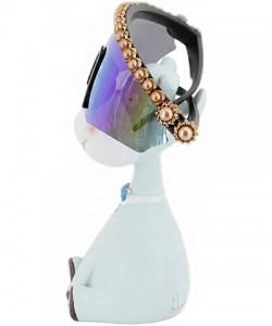 Oversized Oversize Shield Visor Sunglasses Flat Top Mirrored Mono Lens 170mm - Purple Green Bead - CJ1939HZ365 $18.55