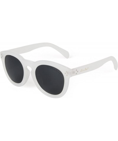 Round Designer Classic Round Circle polarized Sunglasses Men Women Glasses lsp4202 - White - CP120YRCA3T $25.49