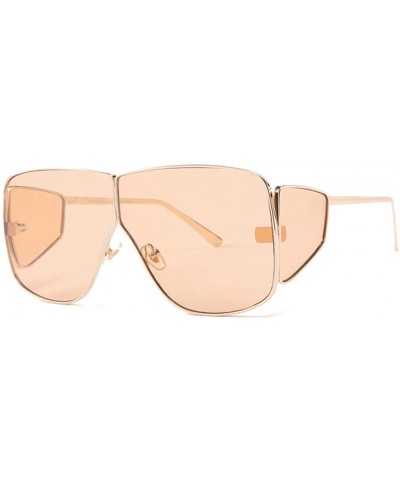 Goggle Square Shield Sunglasses Summer Style Fashion Women Large Size Sun Glasses Designer Brand Luxury - C2 Grey - CH18T8X8K...