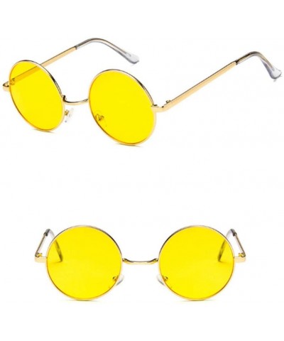 Goggle Sun Glasses Vintage Fashion Sunglasses Round Frame Steampunk Men Women Sun Glasses-A - C0199HSXN63 $29.65
