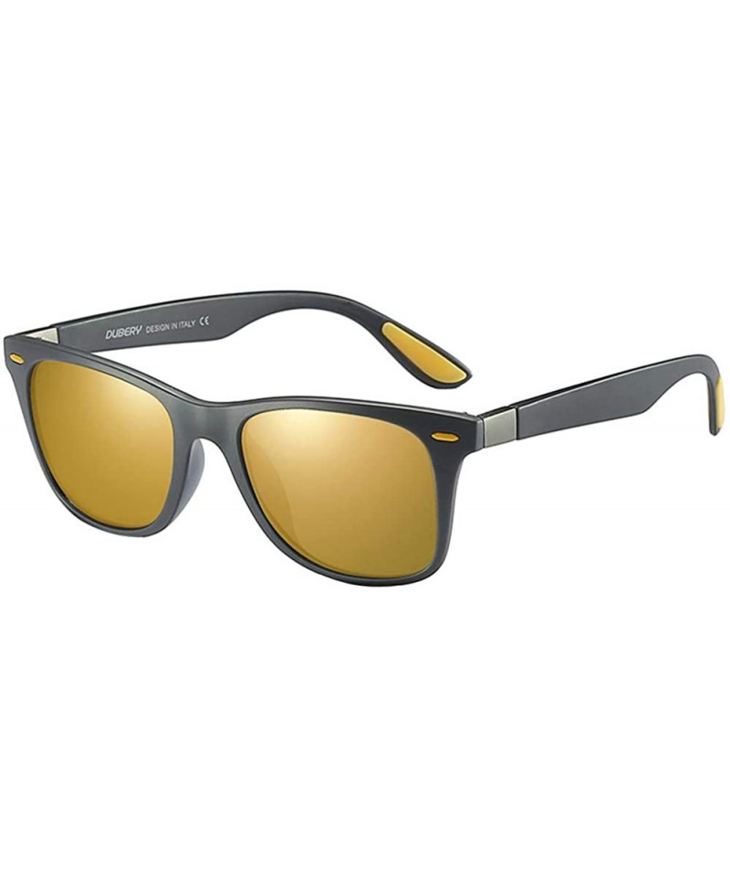Oversized Glasses- DUBERY Men's Polarized Sunglasses Outdoor Driving Men Women Sport New - 4233d - C118ROYOHTL $11.82