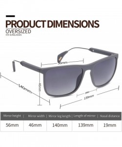 Square Polarized Retro Classic Trendy Stylish Sunglasses for Men Women - Grey Frame/Grey Gradient Lens / 300g - C518X6KZM7A $...