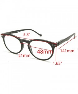 Round shoolboy fullRim Lightweight Reading spring hinge Glasses - Matte Black - CV17X3N7SW0 $19.00
