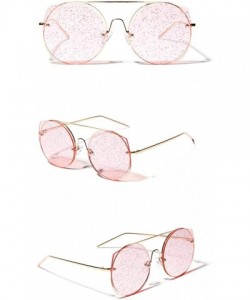 Oversized Womens Shades Oversized Round Frame Retro Vintage Sunglasses UV Blocing Driving Outdoor Eyeware - Pink - C818U09LZQ...