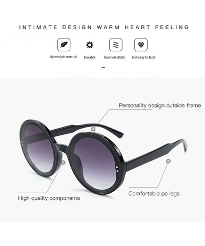 Sport Retro Round Sunglasses Unisex-Fashion Polarized Lens-Sturdy Plastic Frame - F - CF190EEZC2K $38.12