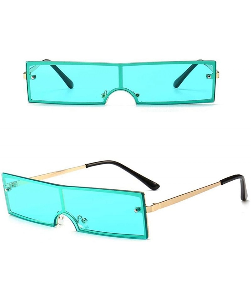 Square New Fashion Women Eyewear Casual Square Shape Sunglasses Sunglasses - Green - C91903ZOMUT $33.15