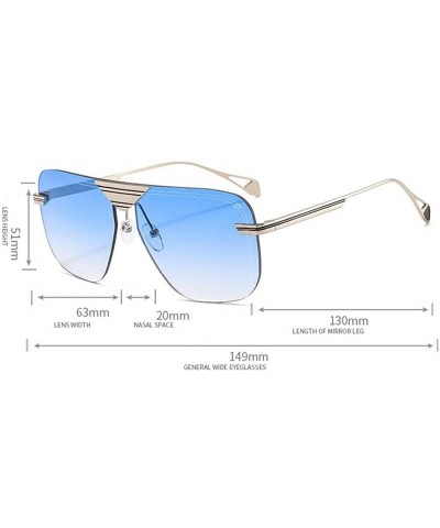 Rimless Vintage Square Metal Frame Sunglasses Men Women Fashion Luxury Rimless Sunglasses Shades Glasses UV400 - CH1939QNWOX ...